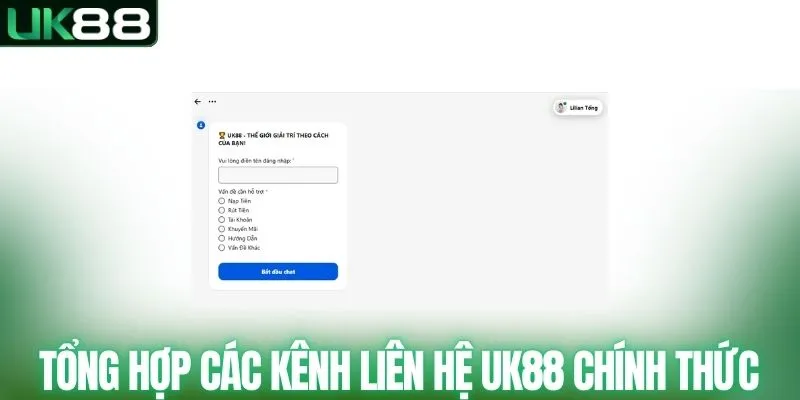 Tổng hợp các kênh liên hệ UK88 chính thức